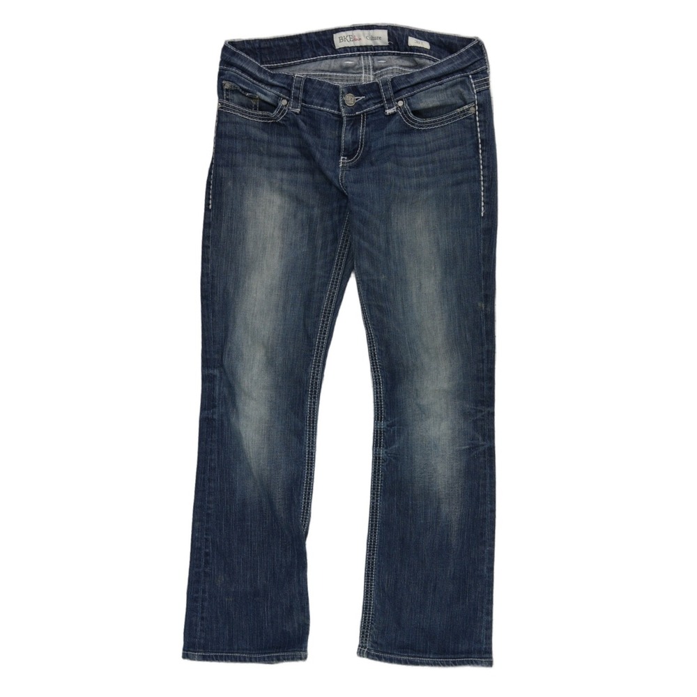 BKE Culture Jeans Women's Size 30L Blue‎ Bootcut Low Rise Embellished Y2K